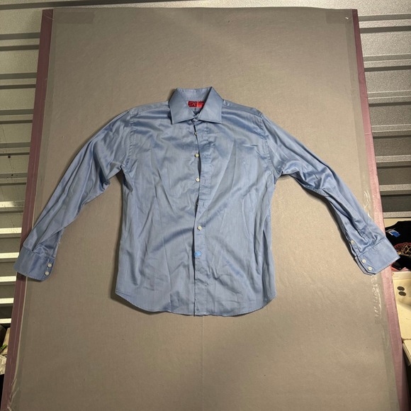 RUFUS Other - RUFUS Men's Blue Micro-Dot Dress Shirt L 100% Cotton USA